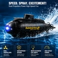 thumbnail image 4 of Mini RC Submarine Boat for Kids, 6CH Remote Control Waterproof Diving Toy with LED Lights for Pools and Bathtubs, 4 of 8