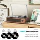 thumbnail image 3 of Tocadiscos WOCKODER Vintage para vinilo con Bluetooth, color marrón, 3 of 8