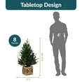 thumbnail image 5 of Sunnydaze Pre-Lit 50 LED Clear Lights Farmhouse Artificial Christmas Tree 3 ft, Green, 5 of 10