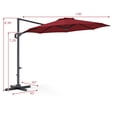 thumbnail image 2 of Costway 10 FT Patio Cantilever Umbrella with 360° Rotation, Easy Tilt Adjustment, 8 Ribs Wine, 2 of 10