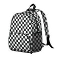 thumbnail image 2 of Black and White Checkered Backpack Backpack for School,Cute School Bag,Schoolbag with Adjustable Shoulder Straps & Padded Back,13.8"x11.4"x6", 2 of 6