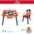 thumbnail image 2 of Kids House Mesa para Niños Hecha de Madera con Almacenamiento y Dos Sillas para Niños, Perfecta para La Diversión, con Tus Personajes Favoritos, Estimula La Creividad (Amarillo/Rojo), 2 of 5