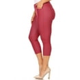 thumbnail image 5 of Women's Jean Looking Jeggings Cotton Blend Capri Length Pull Up Pants, 5 of 8