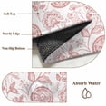 thumbnail image 6 of 3'x5' Area Rugs, Coral Red Farmhouse Indoor Outdoor Area Rug for Living Room Bedroom, Floral Floral Plant Leaf Vintage Spring Washable Bathroom Rugs Kitchen Floor Carpet Mats Home Decor Aesthetic, 6 of 8