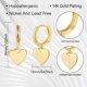 thumbnail image 3 of Pendientes ALEXCRAFT de plata de ley 925 chapados en oro de 14 quilates en forma de corazón, 3 of 7