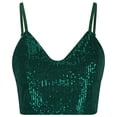thumbnail image 4 of Womens Sequin Crop Top Sleeveless V Neck Tank Top Sparkly Camisole Blouse Party Club Tops Wardrobe Women Half Top Base, 4 of 4