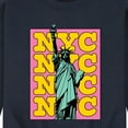 thumbnail image 3 of Instant Message - NYC Statue Of Liberty - Men's Crew Neck Fleece Pullover, 3 of 6