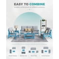 thumbnail image 5 of Harbweb 7-Piece HDPS Outdoor Sofa Patio Furniture Set, Blue Frame with Gray Cussion, 5 of 8
