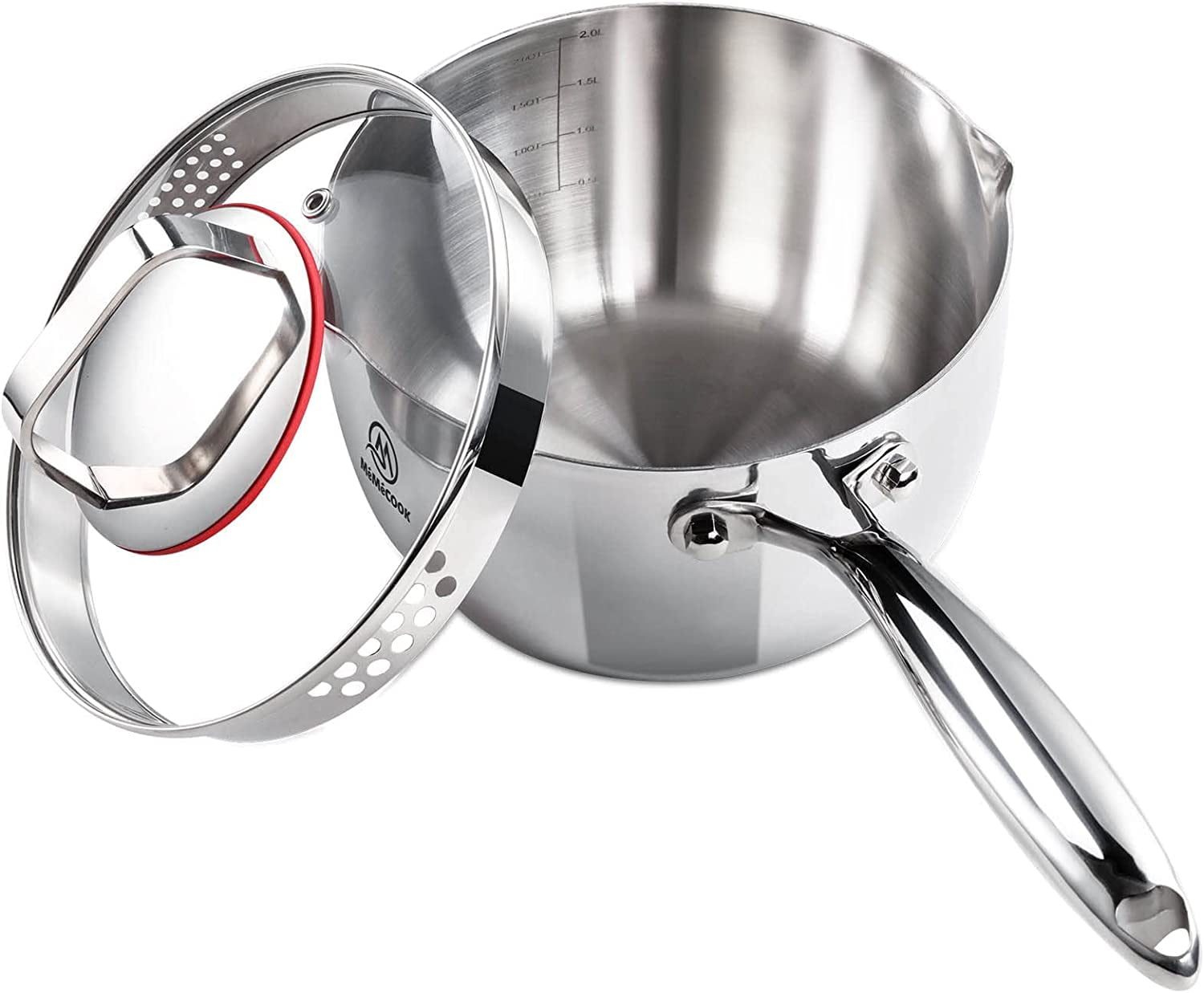 BOZO 2.5 Quart Stainless Steel Pot, Sauce Pan, Cooking Pots, Saucepans ...