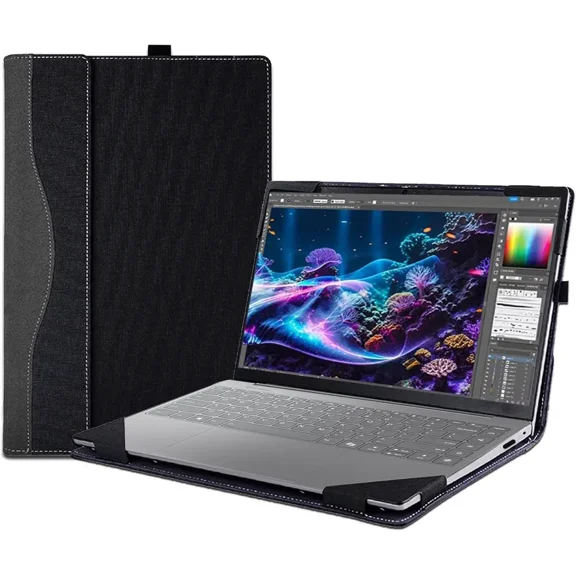 Laptop Case Cover for 14 inch Lenovo Yoga 9 2-in-1 14IMH9 & Yoga 9i 2-in-1 14'' Gen9[Not for Yoga Pro 9 Series],PU Leather Notebook PC Protective Sleeve with Pen Holder