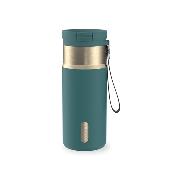 Contigo SnapSeal 16 oz Leakproof Stainless Steel Water Bottle with Carrying Strap