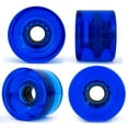 thumbnail image 3 of Victory Jump Longboard Skateboard Trucks and Wheels Set, Skateboard Accessories, Skateboard Trucks 7 inch, Skateboard wheels 70mm, Skateboard Bearings (7 inch Black Truck w 70mm Gel Blue Wheels), 3 of 7