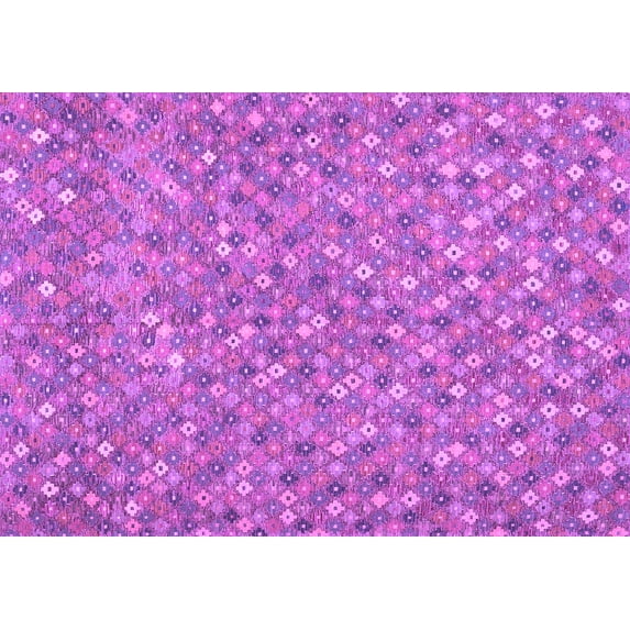 Ahgly Company Indoor Rectangle Southwestern Purple Country Area Rugs, 2' x 5'