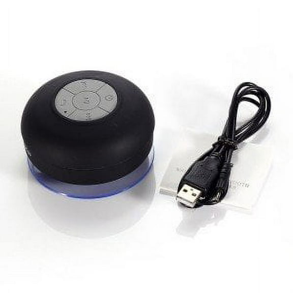 Waterproof Wireless Portable Water Resistant Speaker With Built-In Mic - Black
