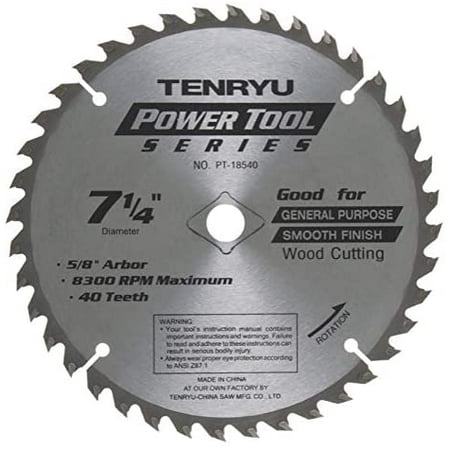 

Tenryu PT-18540 7-1/4 40t carbide blade