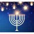 thumbnail image 3 of My Door Decor - Hanukkah Menorah - Holiday 7' x 8' Split Garage Door Décor Banner Mural, 3 of 4