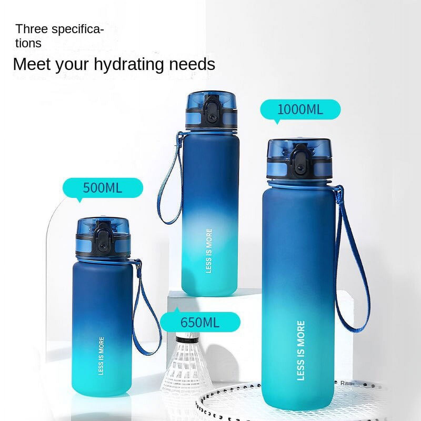 YCNYCHCHY 1000 ML Sports Water Bottle Girl Glass Belly Cup Drinking Cup  Portable Straw Cup Large-Capacity Water Cup 