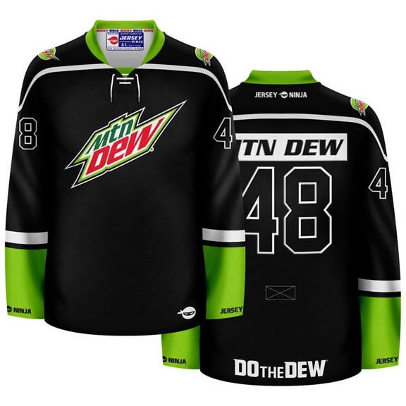 Mountain Dew Original Flavor Blackout Hockey Jersey