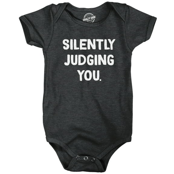 Silently Judging You Baby Bodysuit Funny Sarcastic Novelty Jumper for Infants