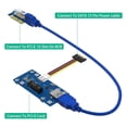 thumbnail image 5 of 2 in 1 PCI Express PCI-E 1X to 1X/4x/8x/16x Riser Card with Automatic Discoloration LED Light, 5 of 5