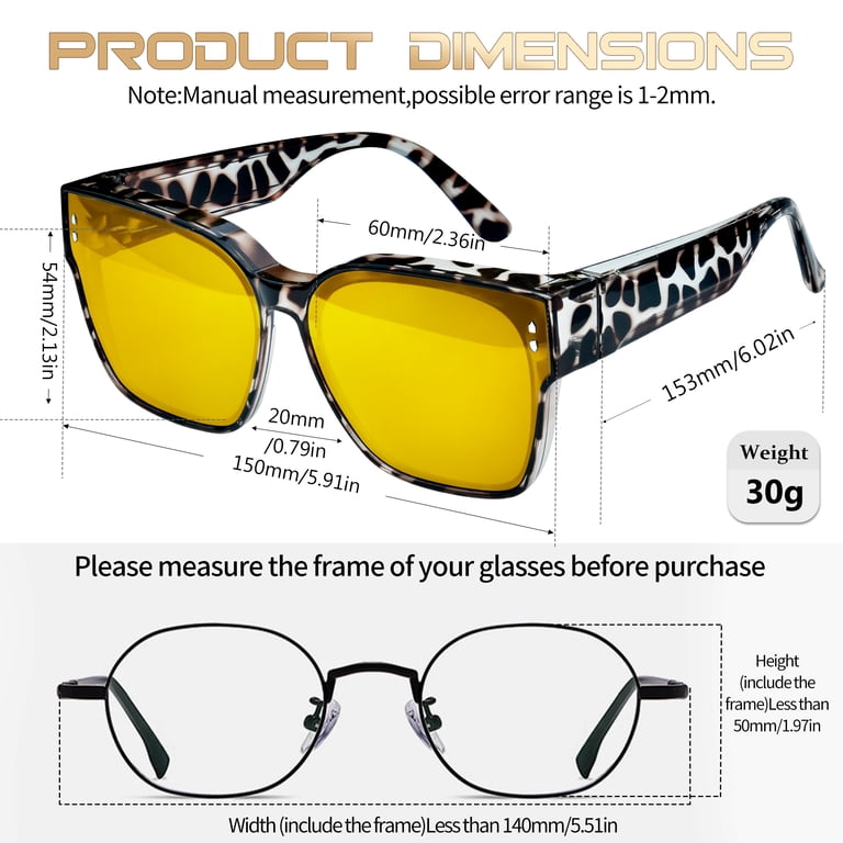 KANASTAL Yellow Night Driving Glasses Fit Over For Men Women  display picture 1