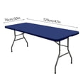 thumbnail image 3 of Fareti Rectangle Table Cloth, Elastic Fitted Tablecloths for Picnic, Stretch Washable Patio Table Cover for Outdoor, Camping, Banquet and Parties, 3 of 3