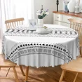 thumbnail image 6 of Tchckioa Geometry Black White Round Halloween Tablecloth,60 Inch Waterproof Table Cloth Cover for Kitchen, 6 of 6