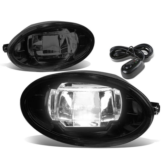 DNA Motoring FL-ZTL-255-SM For 2008 to 2017 Honda Civic/Accord/Odyssey/Fit Pair Bumper Driving LED DRL Fog Light Lamp Switch Smoked Lens 09 10 11 12 13 14 15 16