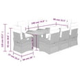 thumbnail image 4 of vidaXL 9 Piece Garden Dining Set with Cushions Grey Poly Rattan, 4 of 5