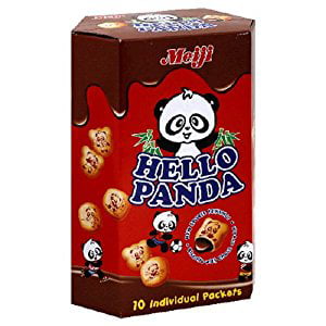 Meiji Hello Panda Biscuits with Chocolate Cream  10-Count Packages (Pack of