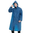 thumbnail image 1 of MIASHUI Ponchos de Pluie pour Adulte Imperméables avec Capuchon, Bleu, Taille Unique, 1 of 3