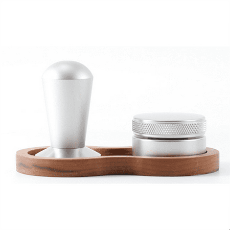 

1 Set of Three 58mm Aluminum Coffee Tamper With Grooved Wooden Pad Non-Slip Appliance Accessories