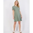 thumbnail image 5 of Real Essentials 3-Pack: Womens Soft Lounge Swing Casual T-Shirt Dress (Available in Plus Size), 5 of 6