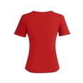 thumbnail image 2 of Blusa Casual Mujer Manga corta Estampado Bordado Rojo Castalia 939-34, 2 of 2