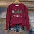 thumbnail image 1 of Aujourd'hui Réduction! Aqestyerly Haut de Noël Grande Taille pour Femmes Col Rond Imprimé Lettres Manches Longues Mode Chandail en Molleton, 1 of 4