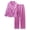 Fuchsia (Long Sleeves), variant on Little & Big Girls Pajama Set Size 12 - Fuchsia Satin Silky Cute Long Sleeve & Pants Outfit
