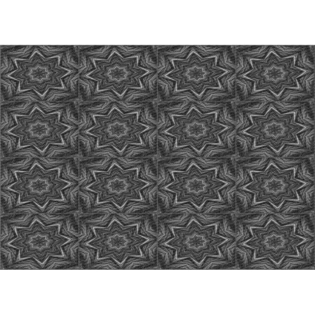 Ahgly Company Machine Washable Indoor Rectangle Transitional Charcoal Black Area Rugs, 6' x 9'