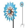 thumbnail image 6 of Clearance! Kinetic Wind Spinners Outdoor Metal - 47 Inches Wind Catchers for Outdoor Yard Patio Lawn Garden Decorations, Double Windmill Spinner with Stable Metal Stake, 6 of 9