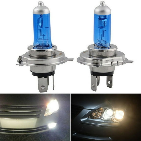 BAMILL 2pcs H4/HB2 9003 Xenon White 12V 55W 6000K Bright Light Halogen Headlight Bulb