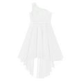 thumbnail image 3 of YEAHDOR Girls Chiffon One Shoulder Flower Girls Dress Juniors Teens Wedding Bridesmaid Party Formal Ball Gown Ivory 8, 3 of 5