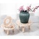 thumbnail image 3 of Mini Taburete de Madera - Soporte Decorativo Redondo para Macetas - Para Uso Interior o Exterior - Decoración de Jardín Rústico Grande, 3 of 5