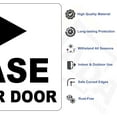 thumbnail image 2 of ADA CENTRAL SIGNS - Please Use Other Door with Right Arrow Sign - ADA Compliant Digitally Printed Text Wall Signs - Safety Evacuation Signs for indoors and outdoors - Black on White, 2 of 7