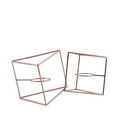 thumbnail image 3 of BalsaCircle 6" Rose Gold Jointed Geometric Stand Tealight Votive Glass Candle Holders Wedding, 3 of 6