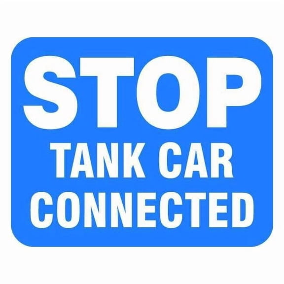 Railroad Stop Sign, 12" Height, 15" Width, Aluminum, Rectangle, English