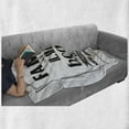 thumbnail image 6 of Family Soft Flannel Fleece Throw Blanket, Retro Calligraphy Words Family Love Never Ends Message Framework, Cozy Plush for Indoor and Outdoor Use, 50" x 70", Black Grey Grey, by Ambesonne, 6 of 6