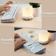 thumbnail image 5 of Macally Table Bedside Lamp with USB Ports, Touch Control, Dimmable Light - White/Wooden Base, 5 of 6