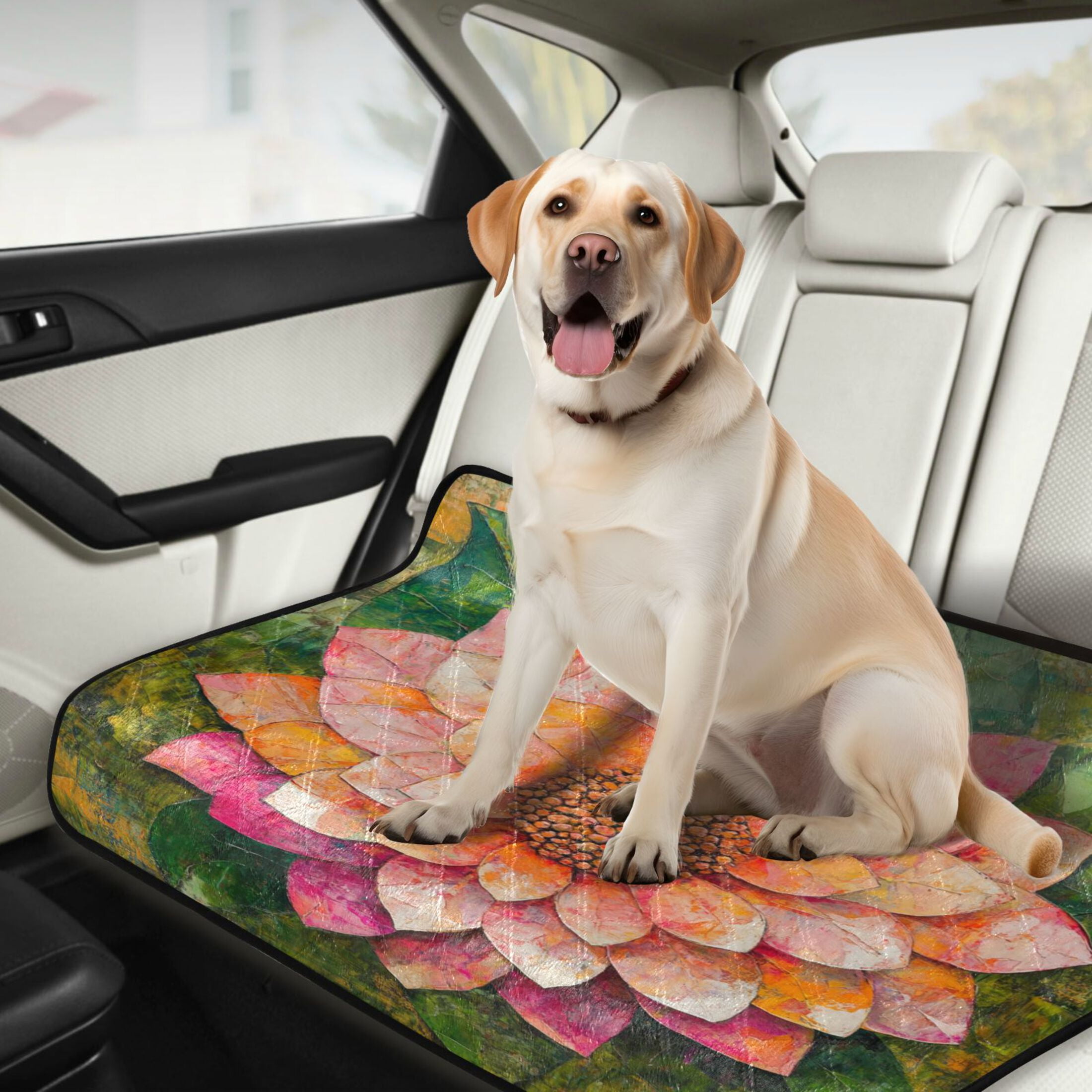 Qxltty King Flower Cat litter Pads Pet Set of 3 Diaper Mats Center Anti-leakage Layer Absorbent Soft and Comfortable
