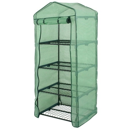 Mini Greenhouse Outdoor Portable Green House Gardening w/ 4 Tier PE Cover