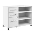 thumbnail image 1 of Pemberly Row Armoire de Rangement Roulante avec Tiroirs Verrouillables et Tablettes, Blanc, 1 of 10