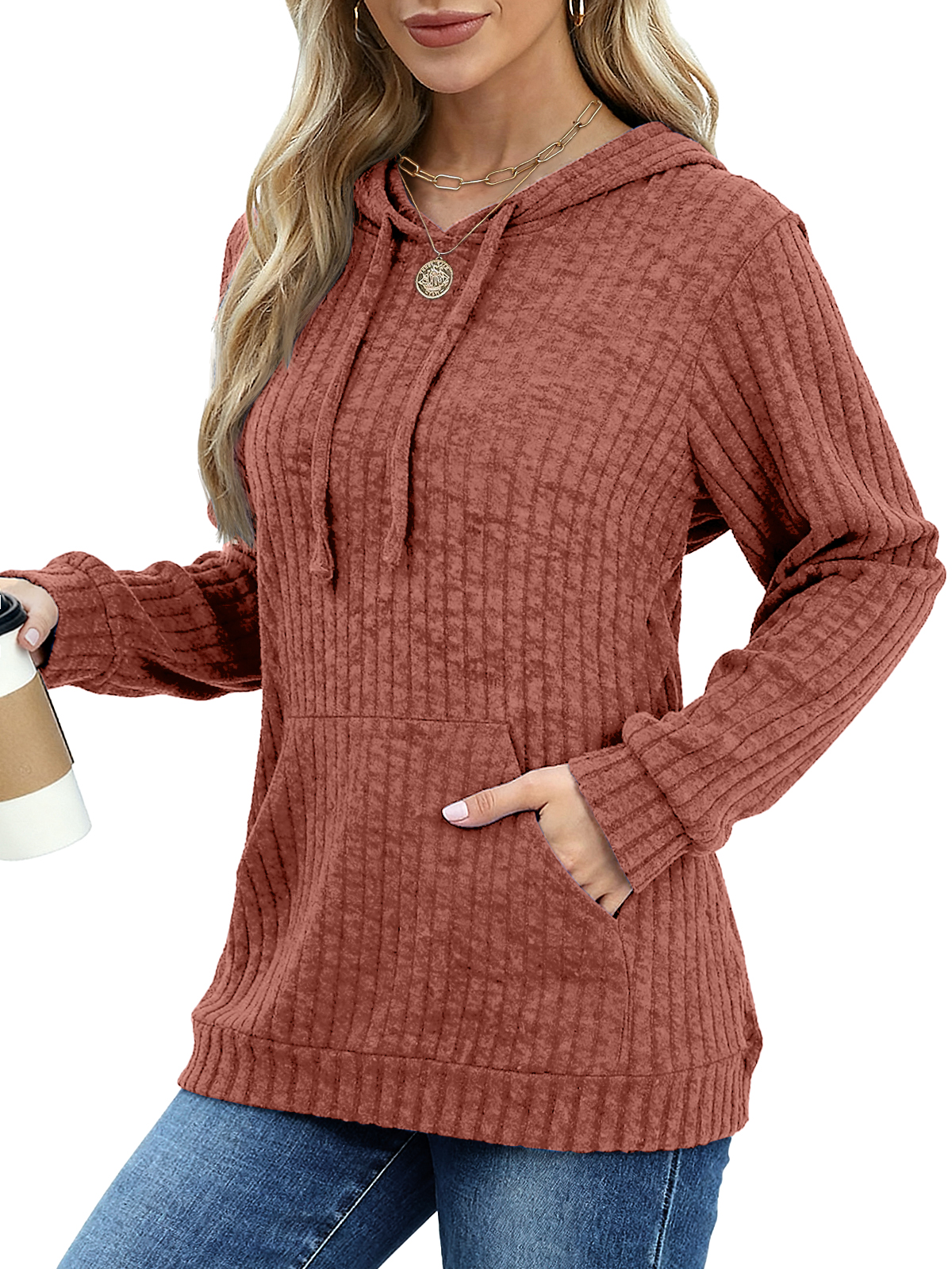 MOSHU Women's Loose Pullover Hoodie photo 3